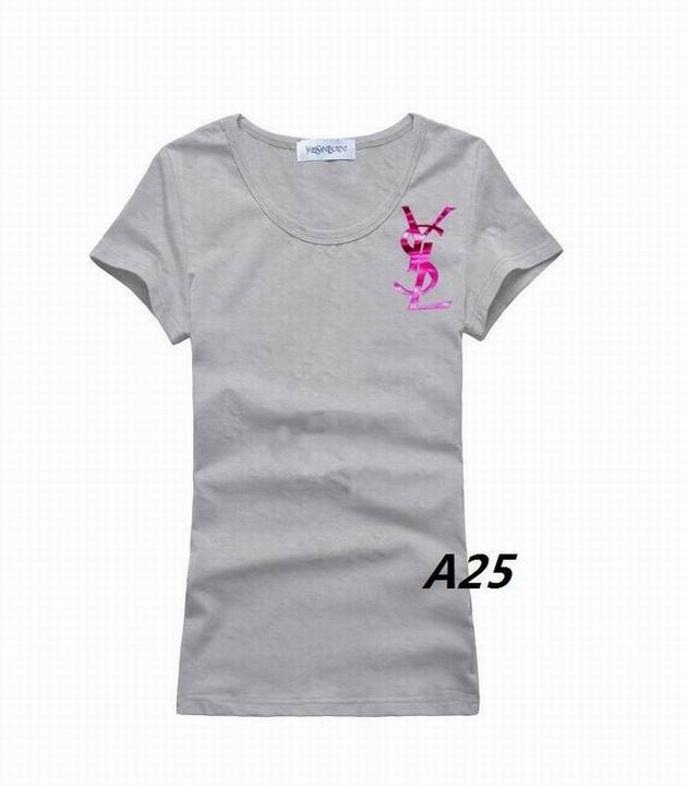 YSL short round collar T woman S-XL-110